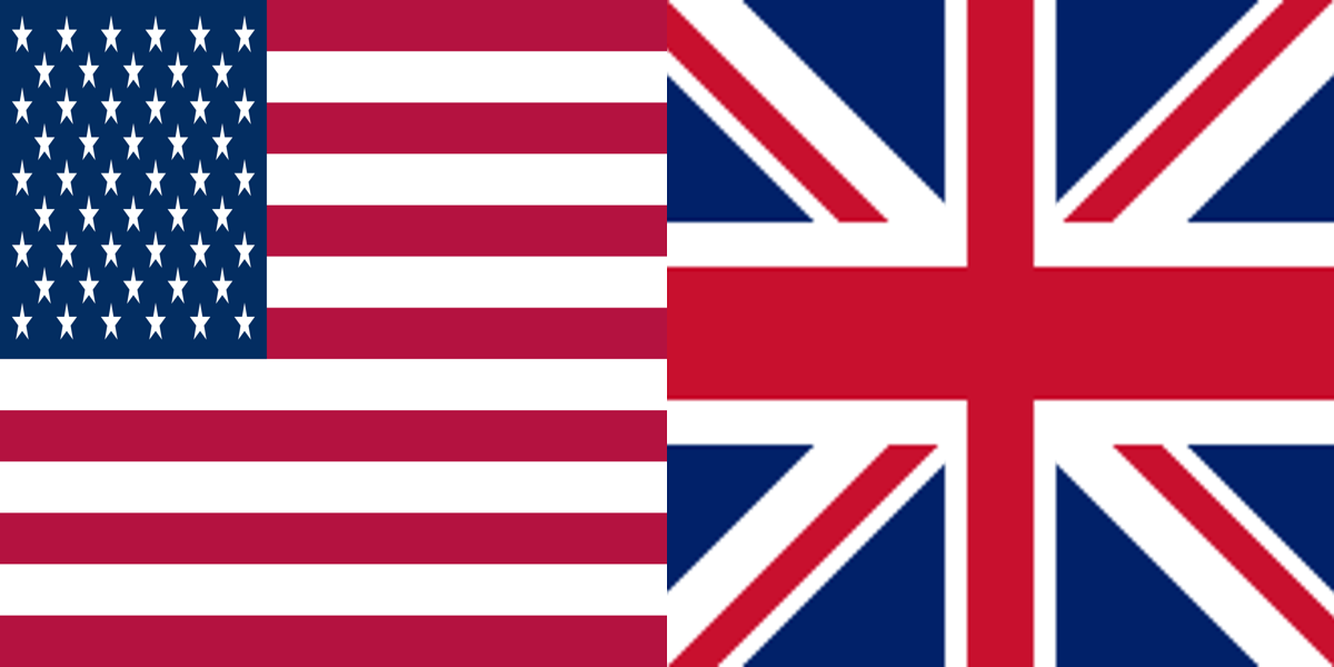 US and UK flags